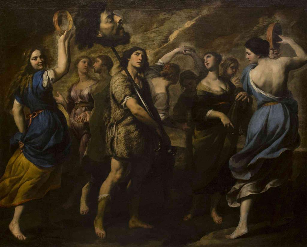 -Andrea Vaccaro, Il trionfo di David, olio su tela, cm 207x256, inv. Q1751 Sanguine.