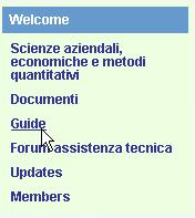 6. AREA PRINCIPALE Per tornare all area principale, cliccare su Go up nel menu.