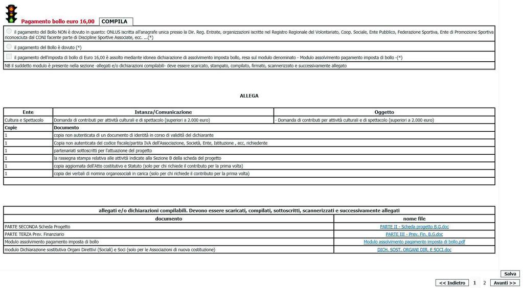 3-A. SALVATAGGIO DATI INSERITI PER SUCCESSIVA CONCLUSIONE DELLA COMPILAZIONE