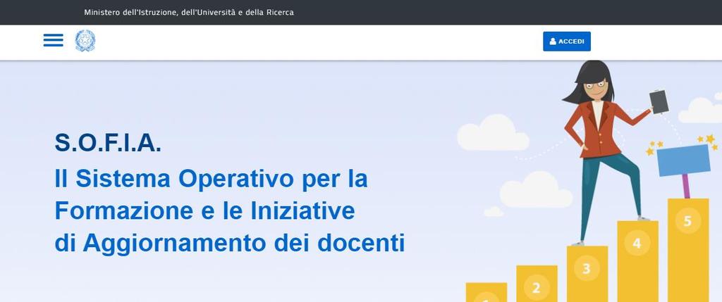 Home page piattaforma per Riconoscimento singoli corsi L utente può accedere alla Home