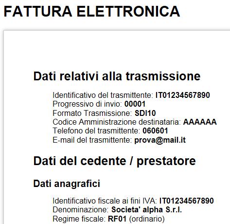 633, la fattura elettronica viene intesa come