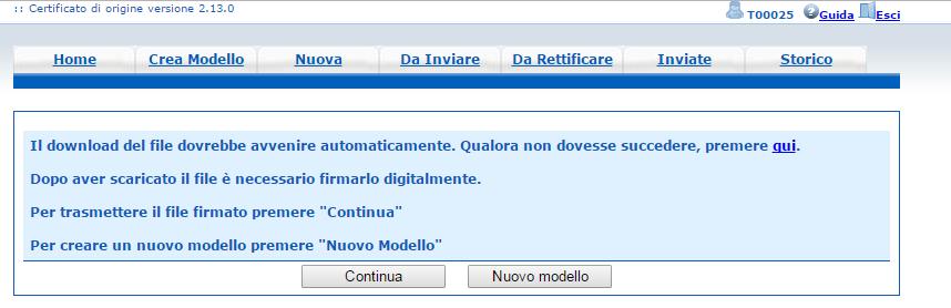 Cert O PRATICHE VISTI - AUTORIZZAZIONI COPIE CERTIFICATI Cliccando su CONTINUA si