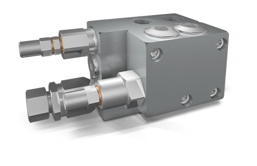 13.3 CEDA TECNICA/ TECNICA DATAEET VAVOE DI RIBATAMENTO ARATRO A DOIO EFFETTO CON VAVOA DI MAIMA REIONE TIO / VRA DE + VM CEMA IDRAUICO YDRAUIC DIAGRAM IMIEGO: Valvola realizzata per l impiego su