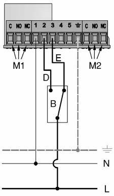 chiusura Le figure rappresentano lo schema elettrico del servocomando con comando a 2 punti ON/OFF. Lo schema elettrico è mostrato nelle condizioni di apertura e chiusura rispettivamente.