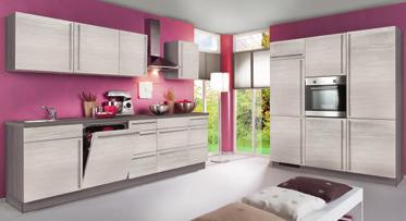 7.015, * 1.798, nte disponibili in 6 colori IGNIS INOX inclusi vetroceramica frigo CUCIN COMPLET, come da foto, colore: rovere bianco e rovere grigio, 270x180 cm, incl.