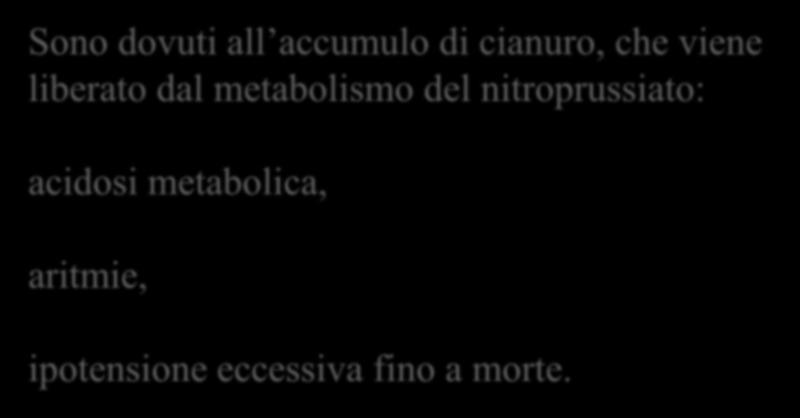 metabolismo del nitroprussiato: acidosi