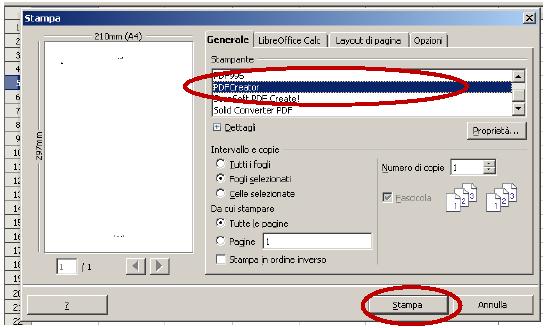 virtuale PDF Creator e confermare In