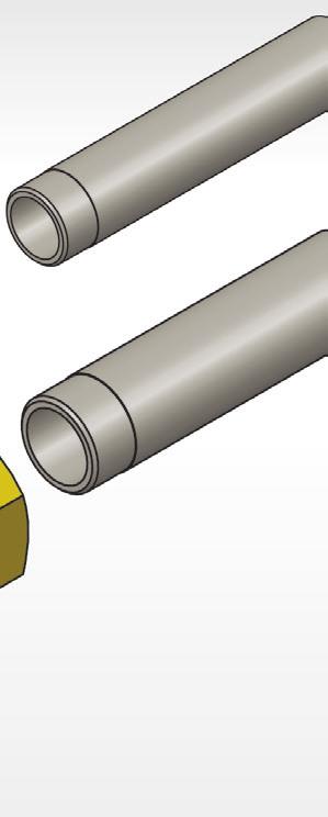 del gas rigidi attraverso raccordi con fi lettatura ISO 228G