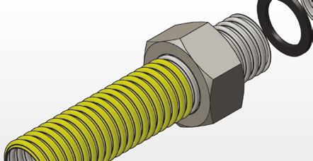 PIPE GAS attraverso un raccordo a vite semplice maschio con