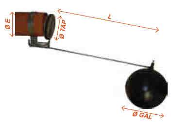 A. Valvola antiriflusso Materiale: valvola antiriflusso in acciaio e tappo gommato, galleggiante in polipropilene.