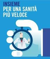 Campagna informativa Insieme per una sanità più veloce leaflet, locandine e totem nei poliambulatori