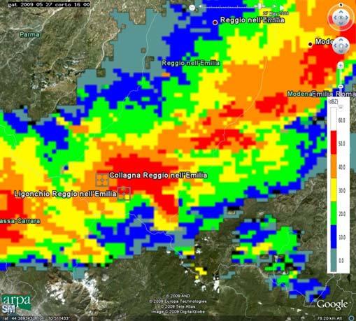 Cumulate di precipitazione sull Emilia Romagna L evento ha portato precipitazioni intense e di breve durata.