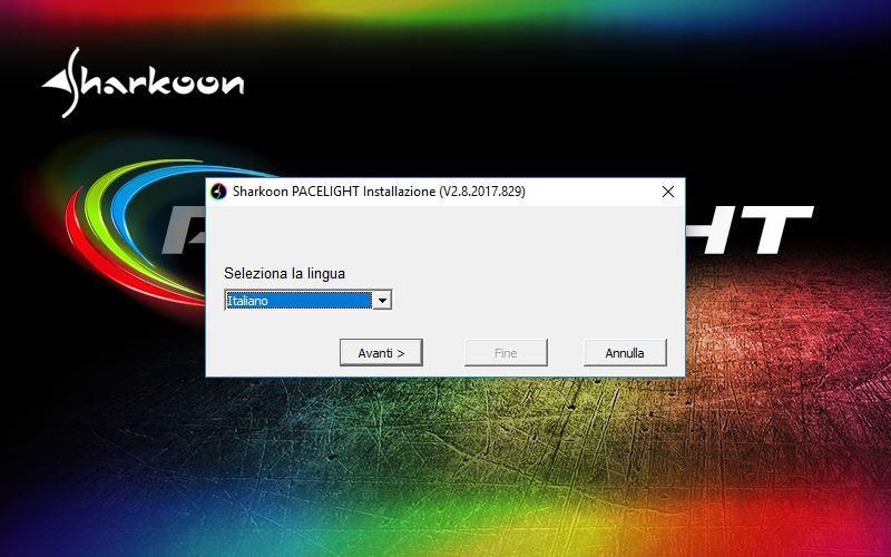 4. Installazione del software Scaricare il software del Pacelight P1 direttamente dalla homepage di Sharkoon all indirizzo www.sharkoon.com.