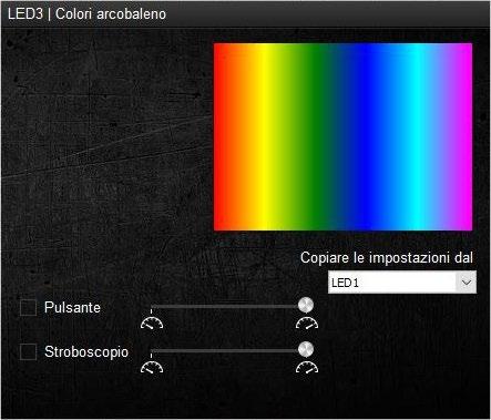 7. Controller LED 7.4 Modalità illuminazione Monocolore: la modalità monocolore permette di illumminare i LED in modo permanente in uno dei 16,8 milioni di colori disponibili.