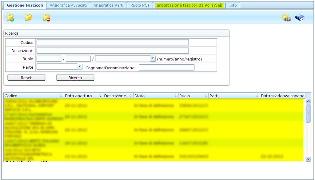 Premessa La nuova funzione Importazione fascicoli da PolisWeb è stata pensata per rendere semiautomatico l inserimento di un nuovo fascicolo all interno del gestionale Quadra; i dati di questa nuova