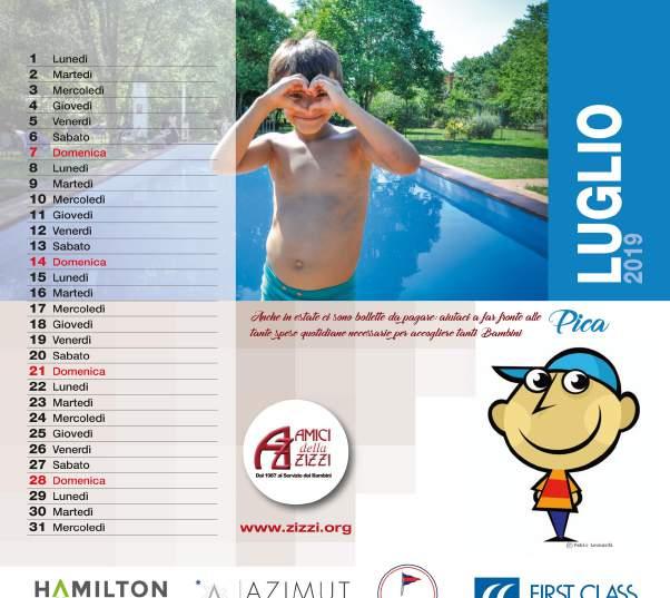 Regali solidali Calendario 2019 Passa tutto l'anno in compagnia dei nostri Bimbi con il Calendario degli Amici della Zizzi.