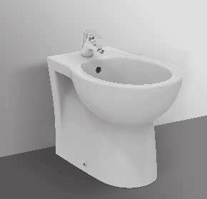 Bianco 16 E885701 85,50 Bidet a terra per installazione filo parete monoforo. Vi si possono installare sia rubinetti monocomando che monoforo a doppio comando.