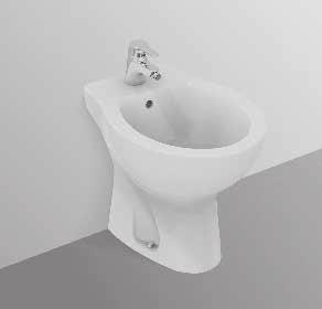 17 Quarzo Bidet a terra monoforo con erogazione dell acqua dal rubinetto. Vi si possono installare sia rubinetti monocomando che monoforo a doppio comando. Bidet a terra. Bianco 14 E886201 76,00 Vaso a cacciata.