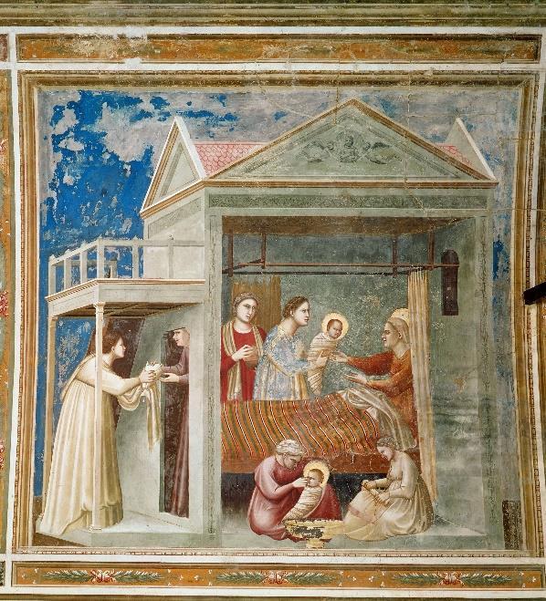 A Padova, nella Cappella degli Scrovegni, l occhio del visitatore si perde nella contemplazione degli affreschi di Giotto senza considerare che alcuni di questi, come appunto le storie di Anna e