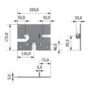 FLANGIA TRAINO 45-60 C-DX R0191 acciaio zincato INFO COMMERCIALI Fornibile