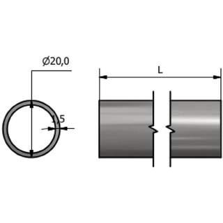 TUBO INOX Ø20x1.5 R8860 acciao inox A2 vendite@trimatsrl.