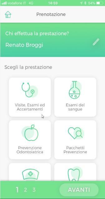 PRENOTAZIONI - APP Ovunque si trovi, l assicurato può, con il proprio telefono cellulare scaricare l app UniSalute per prenotare direttamente le