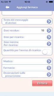 9. Compilare la Quantità della medicina rimanente. Toccare Salva.