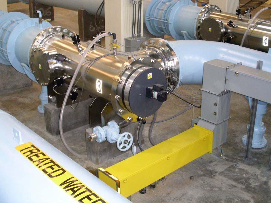 Impianto UV per riduzione del Cryptosporidium Henderson City NV, USA La scelta si indirizzata sui moderni reattori PAP 503 L8, di
