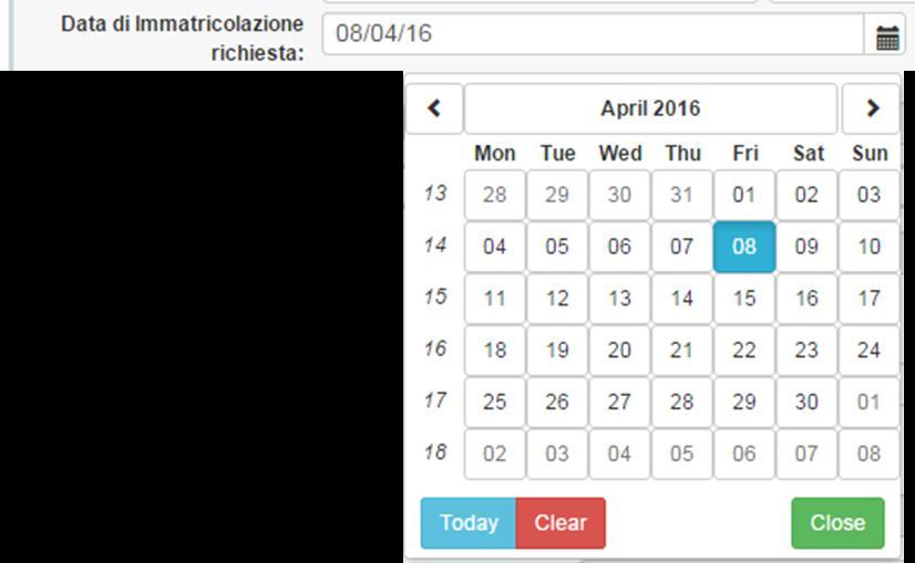 3. Utilizzare l'icona del calendario per selezionare una Data di Consegna richiesta: Se esistono Ordini