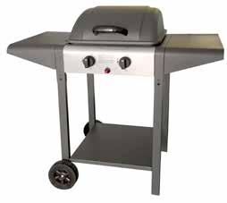 95418 barbecue a gas Crow griglia cromata 45x30 cm bruciatori in alluminio a gas - piani in