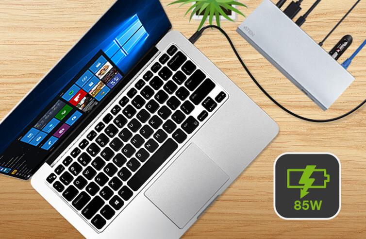 Alimentazione fino a 85 W per laptop Mac o Windows UH7230 è un hub centrale intuitivo che non solo espande la connettività, ma consente anche di caricare il laptop e gli accessori USB.
