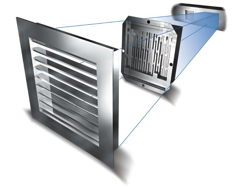 Crystall Duct System Filtro Elettronico per Canali Crystall Duct System è un innovativo sistema filtrante abbinabile alle bocchette di mandata dell'aria o inseribile all'interno delle canalizzazioni.