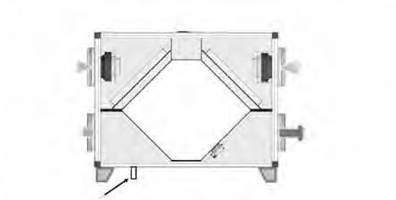 scarico condensa MANDATA IN AMBIENTE Questo ventilatore può essere spostato sul lato contiguo. Da specificare in sede d ordine.