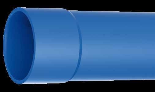 IDROWELL BARRE LISCIE CON BICCHIERE SENZA FILETTATURA. Tubi in PVC rigido per pozzi (colore azzurro RAL 5012).