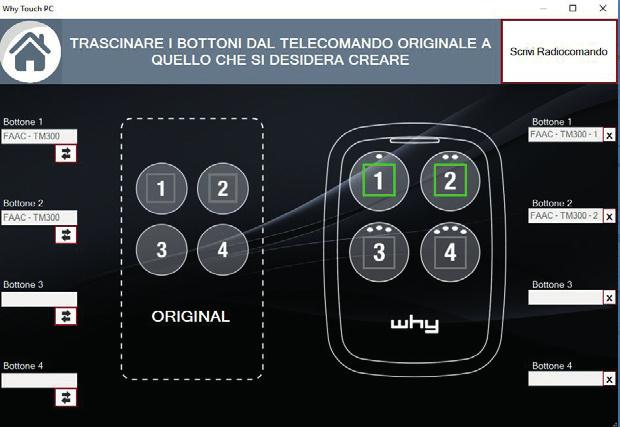 Ricerca Filtri: Marca: permette ricercare la marca/brand del radiocomando Modello:permette di ricercare il modello del radiocomando Tipo: permette di ricercare radiocomandi a seconda se sono codici