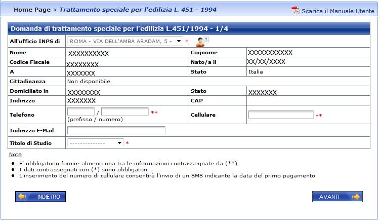 due date relative all ultimo rapporto lavorativo è agevolata dall utilizzo dell opzione calendario (icona ).