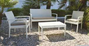 55448 2 LINOSA Mobili patio in polyrattan piatto e liscio, con struttura in acciaio