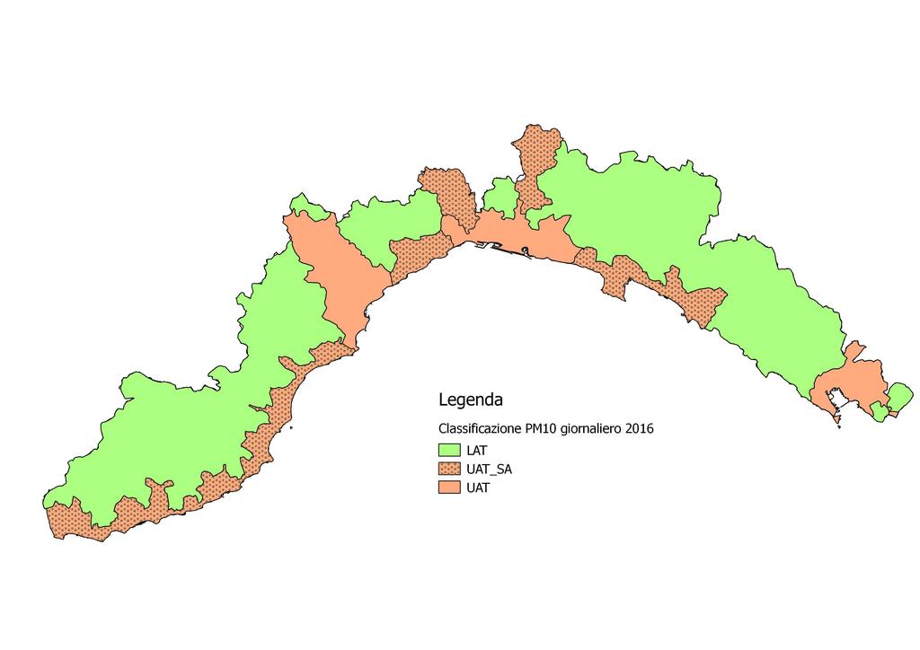 PM10 medio giornaliero Zone IT0711, IT0712, IT0713, IT0714 e IT0715 sopra la