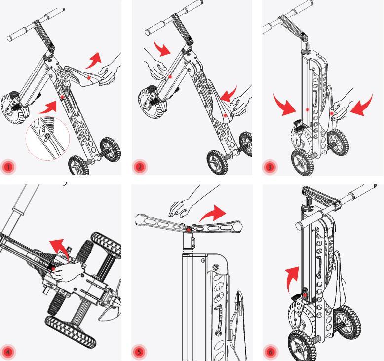 2) PREPARAZIONE ALL USO: Preparazione all utilizzo del Limber. - Limber è facilmente apribile e richiudibile.