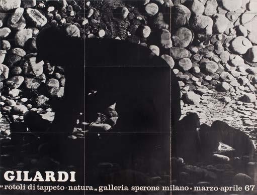 66. GILARDI Piero (Torino 1942), Gilardi rotoli di tappeto - natura, Milano, Galleria Sperone, 1967, 42x55 cm.