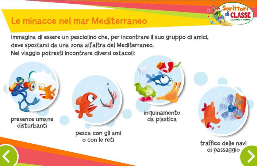 STEP 4 LE MINACCE NEL MAR MEDITERRANEO (Slide 5) Il mar Mediterraneo è soggetto a molteplici minacce che possono mettere a rischio il suo equilibrio ecosistemico.