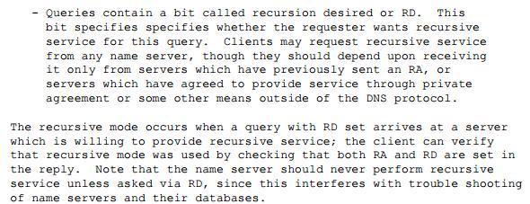 RFC 1034, in che modo viene stabilito se