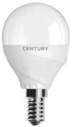 lampade a led "century onda" a sfera 470 lumen - watt 6=40 E14 gradi K 3000 fascio 240 gradi, volt