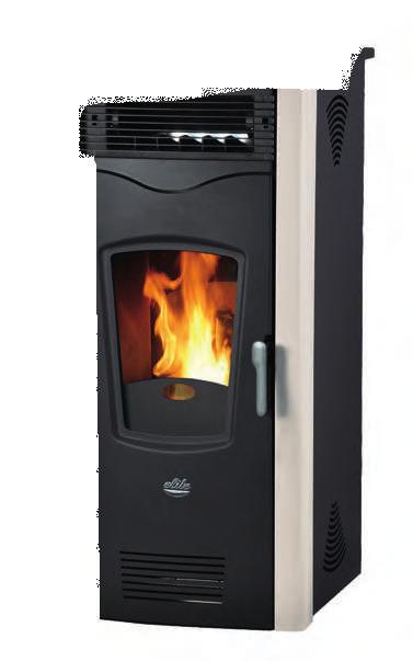 STUFE A PELLET AIR PELLET AIR STOVES mod. 316/316C/316M - 16 Design lineare con angolari in acciaio verniciato e top in maiolica in vari colori: rosso bordeaux, avorio, cuoio, blu, inox.