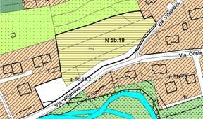 Art. 100.18 N 5b.18 UBICAZIONE : L area è ubicata lungo la via Villanova (Distretto D5b - Tav di PRGC 2b) Superficie territoriale mq 6.