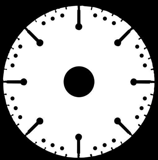 giri e velocità massima Senso di rotazione K L Codice articolo Codice a barre e codice EAN Ogni disco diamantato è provvisto di una marchiatura laser indelebile ed inalterabile intorno al foro, sul