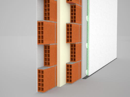 prima parete laterizio forato 8 intercapedine isolamento termico (λ = 0,04 W/mK) 4 seconda parete laterizio forato 8 strato isolante