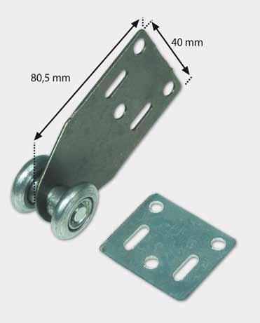 Carrelli di scorrimento teloni a 2 cuscinetti Carrelli di scorrimento teloni per sponde. Carrello a 2 cuscinetti in acciaio inox con piastra grande. Prodotti per autotrasportatori.