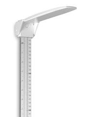 l altezza per il calcolo del BMI Stabile piattaforma di pesata con superficie antiscivolo, resistente all abrasione Igienica e facile da pulire Appoggio sicuro e antiscivolo grazie ai piedini in