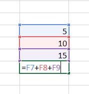 Spreadsheets Sintassi di una formula aritmetica Le formule vanno innanzitutto scritte nelle celle che devono contenere il risultato.